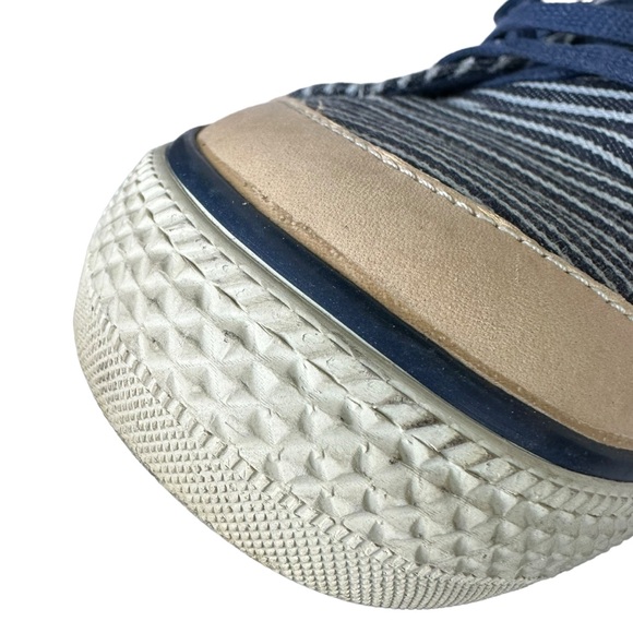 The Hundreds Hickory Railroad Stripe Canvas Leather Sneakers 10.5 - Picture 3 of 12